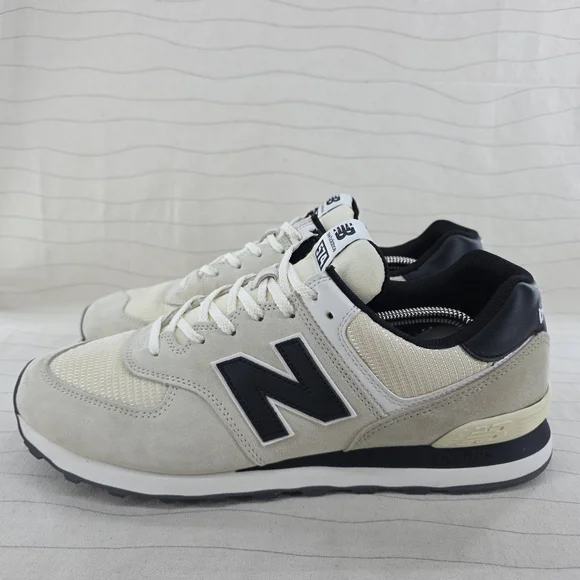 New Balance Mens 574 Macadamia Nut Beige Suede Shoes Sneaker ML574DW Size 13D - Picture 2 of 16